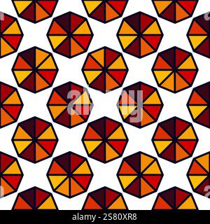 Seamless geometric pattern in mosaic style vector illustration Stock Vector