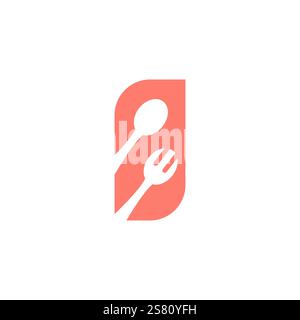 spoon and fork icon logo vector Stock Vector