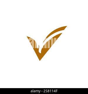 Letter V Eagle Logo Design Vector Stock Vector
