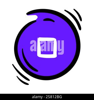 Stop sign icon digital purple Stock Vector Image & Art - Alamy