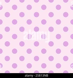 Polka Dot Seamless Pattern in Pink and Lilac Tones Stock Vector