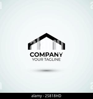 Simple warehouse logo design template Stock Vector