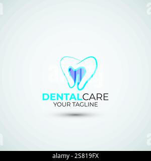 Dental care logo template design Stock Vector