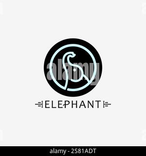 Elephant Logo animal Vector Illustrator Design Template Stock Vector