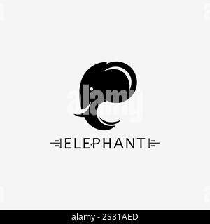 Elephant Logo animal and Vector Illustrator Design Template Stock Vector