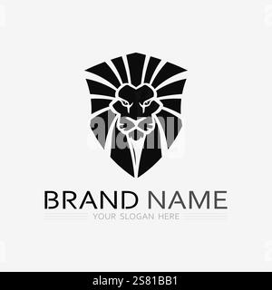 Lion Logo and animal logo Template vector icon illustration design Stock Vector