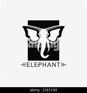 Elephant Logo and animal Vector Illustrator Design Template Stock Vector