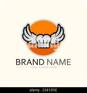 hat chef logo template vector illustration Stock Vector