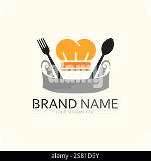 hat chef logo template vector illustration Stock Vector