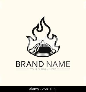 hat chef logo template vector illustration Stock Vector