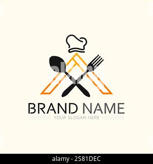 hat chef logo template vector illustration Stock Vector