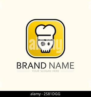 hat chef logo template vector illustration Stock Vector