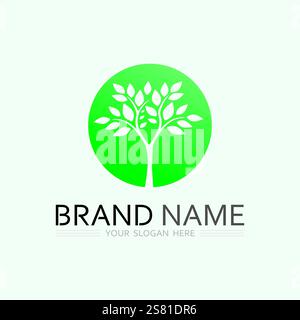 leaf logo design vector for nature symbol template editable,Green leaf logo ecology nature element vector icon. Stock Vector