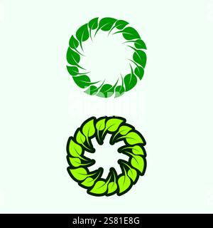 leaf logo design vector for nature symbol template editable,Green leaf logo ecology nature element vector icon. Stock Vector