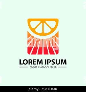 Fruits icon and Fruit logo design fresh fruits tropical nature food vector illustration Stock Vector