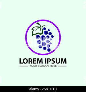 Fruits icon and Fruit logo design fresh fruits tropical nature food vector illustration Stock Vector