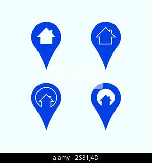 GPS and MAP logo  navigator sign  location symbol design vector illustration Stock Vector