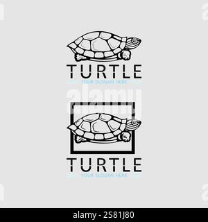 Turtle animal cartoon icon vector illustration Stock Vector