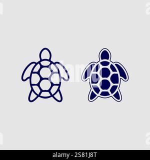 Turtle animal cartoon icon vector illustration Stock Vector