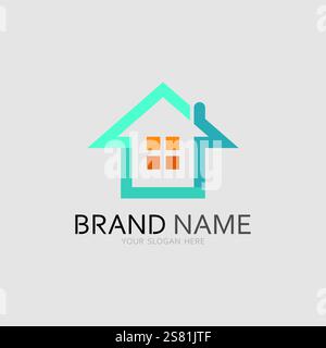Home logo icon vector illustration design template.Home and house logo design vector, logo , architecture and building, design property , stay at home Stock Vector
