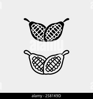 Chocolate and Cocoa logo icon vector design illustration Stock Vector
