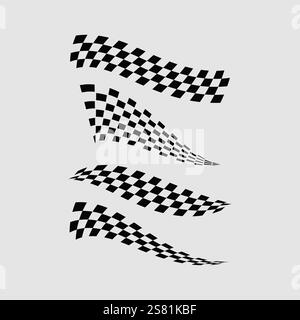 Race and speed logo icon vector  Race flag  racing illustration logo design Stock Vector
