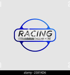 Race and speed logo icon vector  Race flag  racing illustration logo design Stock Vector