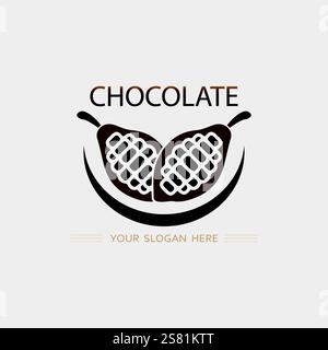 Chocolate and Cocoa logo icon vector design illustration Stock Vector