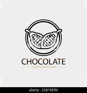 Chocolate and Cocoa logo icon vector design illustration Stock Vector