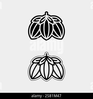 Chocolate and Cocoa logo icon vector design illustration Stock Vector