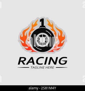 Race and speed logo icon vector  Race flag  racing illustration logo design Stock Vector