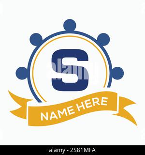 Letter L Ship Wheal Logo Concept For Ship and Boat Steering Wheel ...