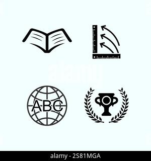 Education Logo Template vector icon illustration design Stock Vector