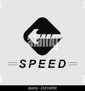 Speed and sport logo design, silhouette speedometer symbol icon vector,speed Auto car Logo Template vector illustration icon design Stock Vector