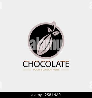 Chocolate and Cocoa logo icon vector design illustration Stock Vector
