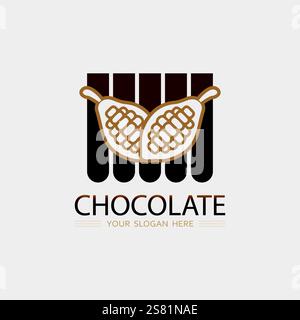 Chocolate and Cocoa logo icon vector design illustration Stock Vector
