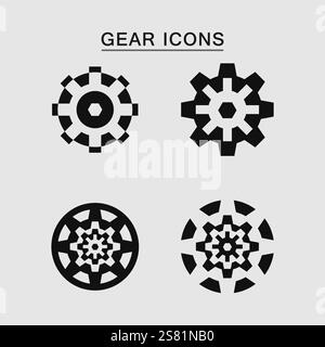 vector logo technology Digital tech vector business logo template concept illustration. Gear electronic factory sign. Cog wheel technology symbol SEO Stock Vector