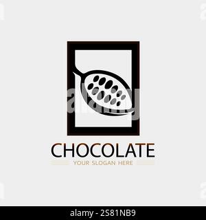 Chocolate and Cocoa logo icon vector design illustration Stock Vector