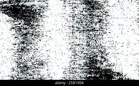 Grunge background. Black and white vector. Abstract texture of dust, dirt, stains. Grunge overlay layer. Distressed texture. Rough, scratch, splatter Stock Vector