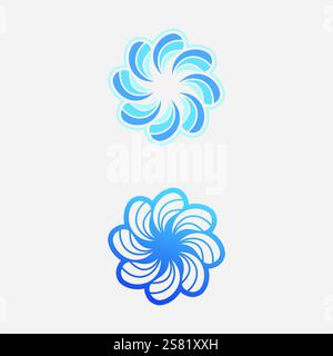 water wave logo design template Stock Vector