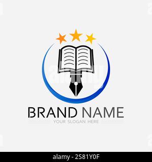 Education Logo Template vector icon illustration design Stock Vector