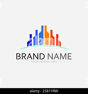 Business icon and logo design vector graphic Stock Vector