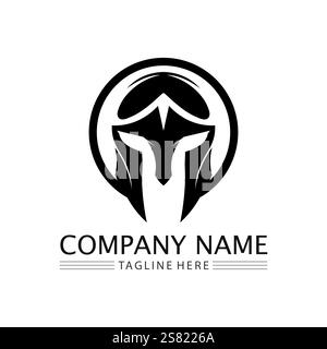 spartan logo icon designs vector Stock Vector