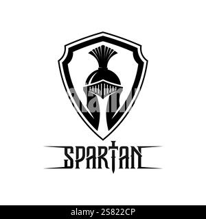 spartan and gladiator logo icon designs vector Stock Vector