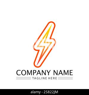 Power icon Vector Illustration design Logo template Stock Vector