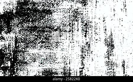 Grunge background. Black and white vector. Abstract texture of dust, dirt, stains. Grunge overlay layer. Distressed texture. Rough, scratch, splatter Stock Vector