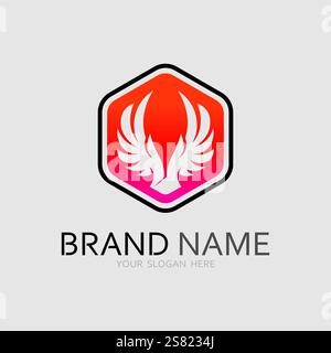 Wings logo vector icon symbol illustration design template Stock Vector