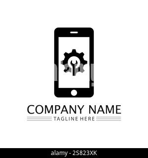 smart phone icon logo design and vector illustration Stock Vector