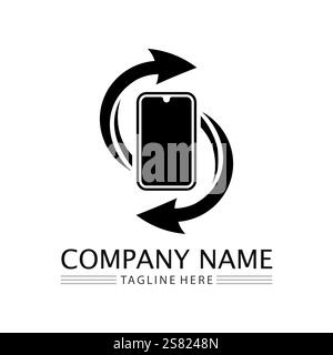 smart phone icon logo design and vector illustration Stock Vector