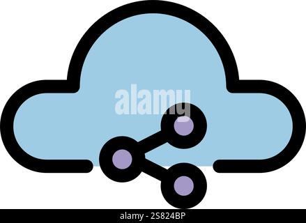 Cloud computing symbol - Cloud computing, cloud infrastructure, technology and network icon. Stock Vector